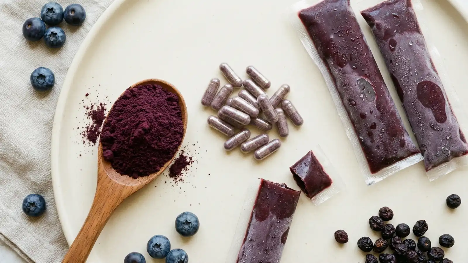 Acai Supplementen: Poeder, Capsules of Puree?